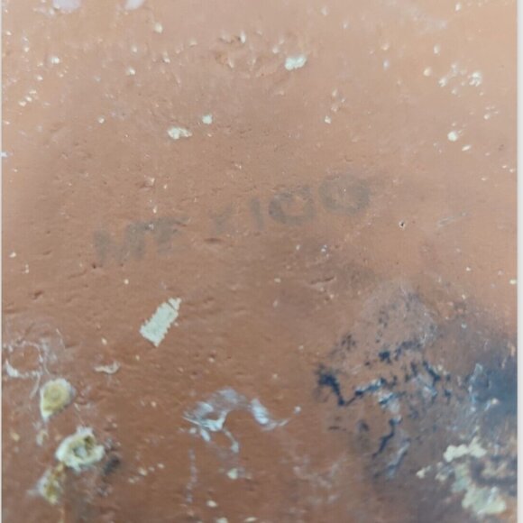 Vintage Terracotta Slipware Handled Bowl Mexico Tlaquepaque Redware Bandera - Picture 4 of 8